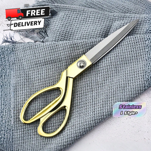 Fabric scissors 8in - scissors, gold
